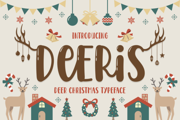 Deeris: A Festive Display Font for Holiday Branding Projects