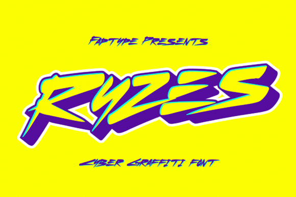 Ryzes: The Cyberpunk Display Font for Edgy Handmade Brands