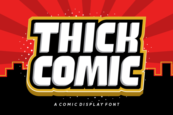 Thick Comic: A Bold Display Font for Striking Brand Identity