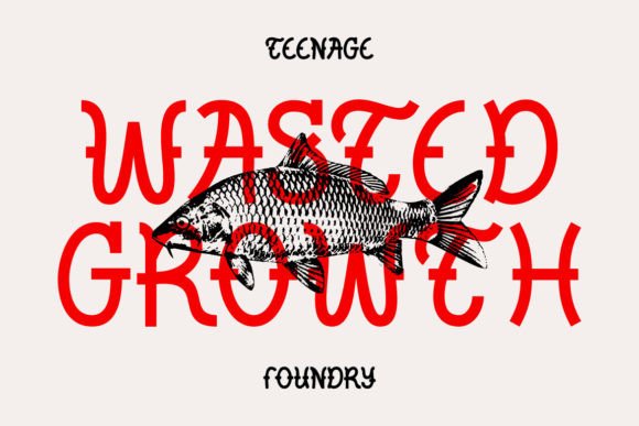 Wasted Growth: A Bold Display Font for Handmade Creators